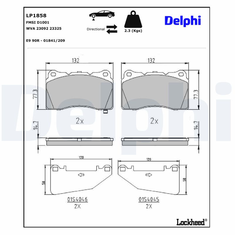 Delphi Diesel Remblokset LP1858