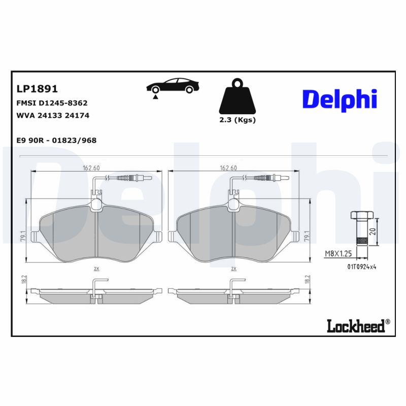 Delphi Diesel Remblokset LP1891
