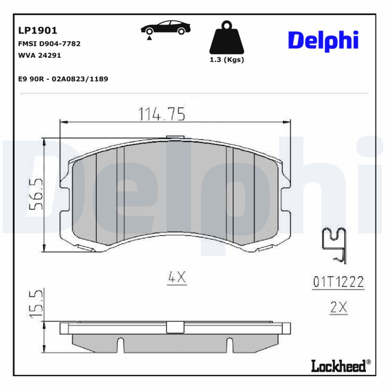 Delphi Diesel Remblokset LP1901