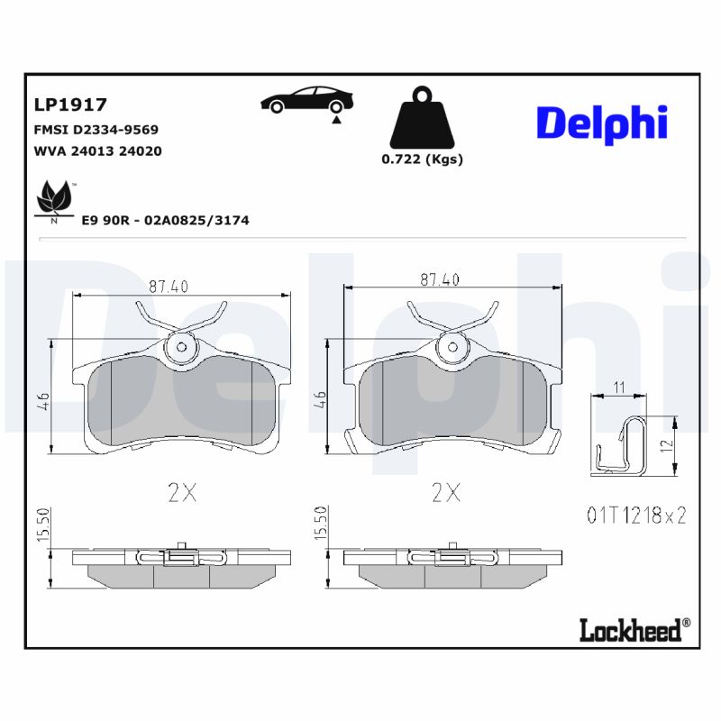 Delphi Diesel Remblokset LP1917