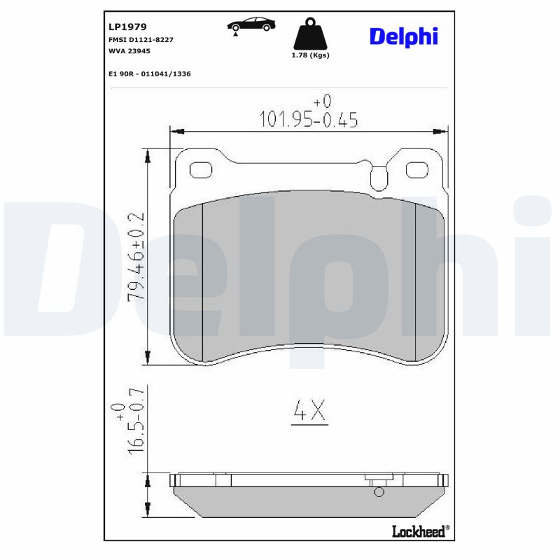 Delphi Diesel Remblokset LP1979