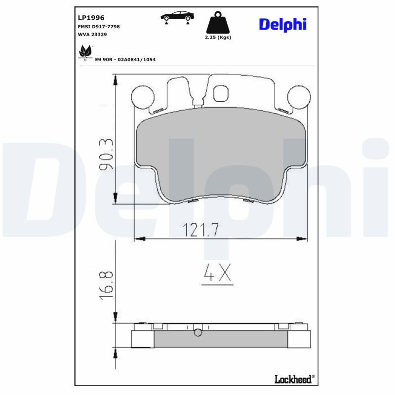 Delphi Diesel Remblokset LP1996