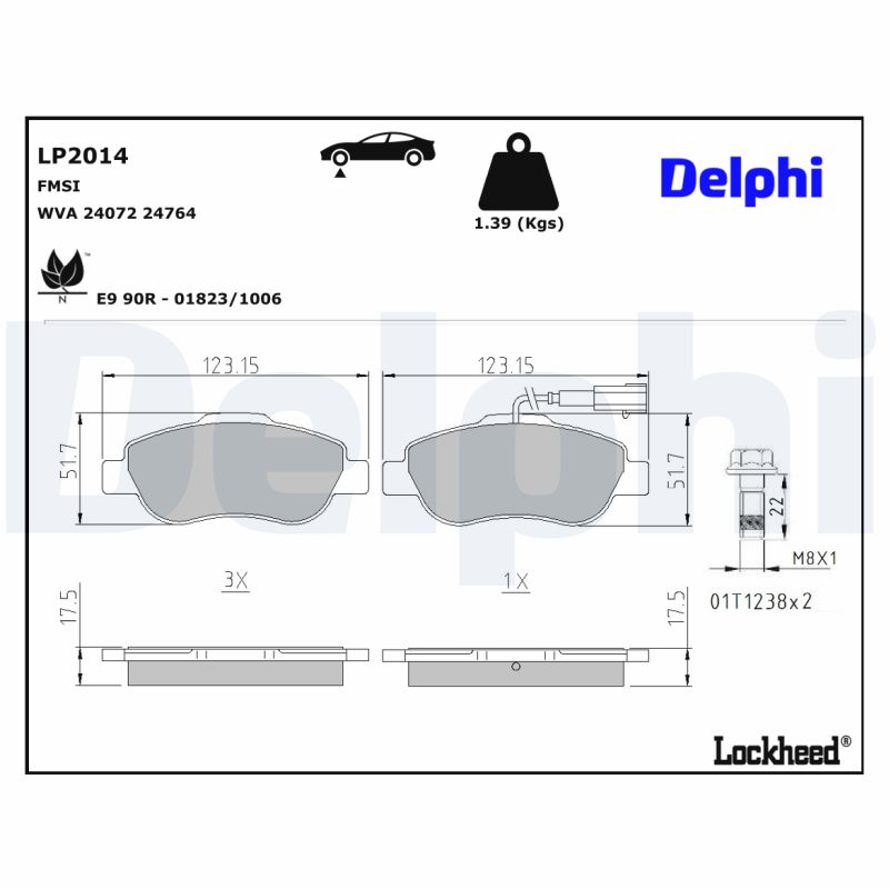 Delphi Diesel Remblokset LP2014