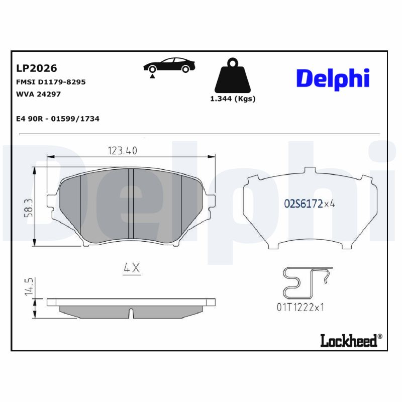 Delphi Diesel Remblokset LP2026