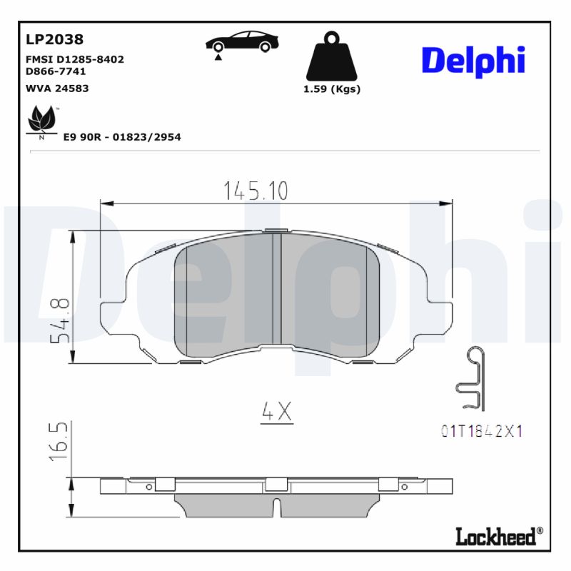 Delphi Diesel Remblokset LP2038