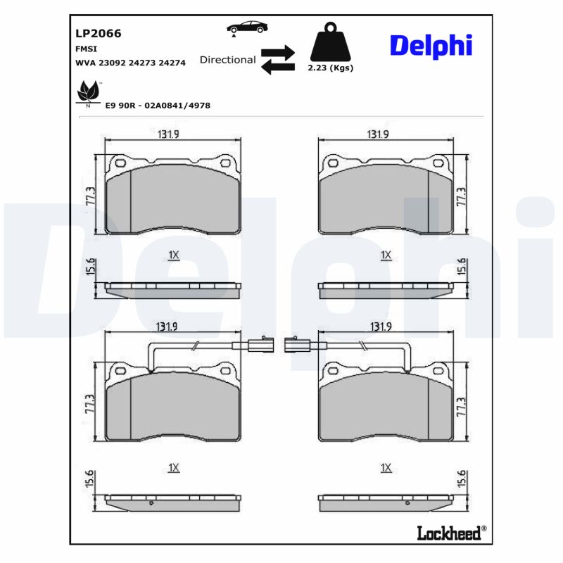 Delphi Diesel Remblokset LP2066