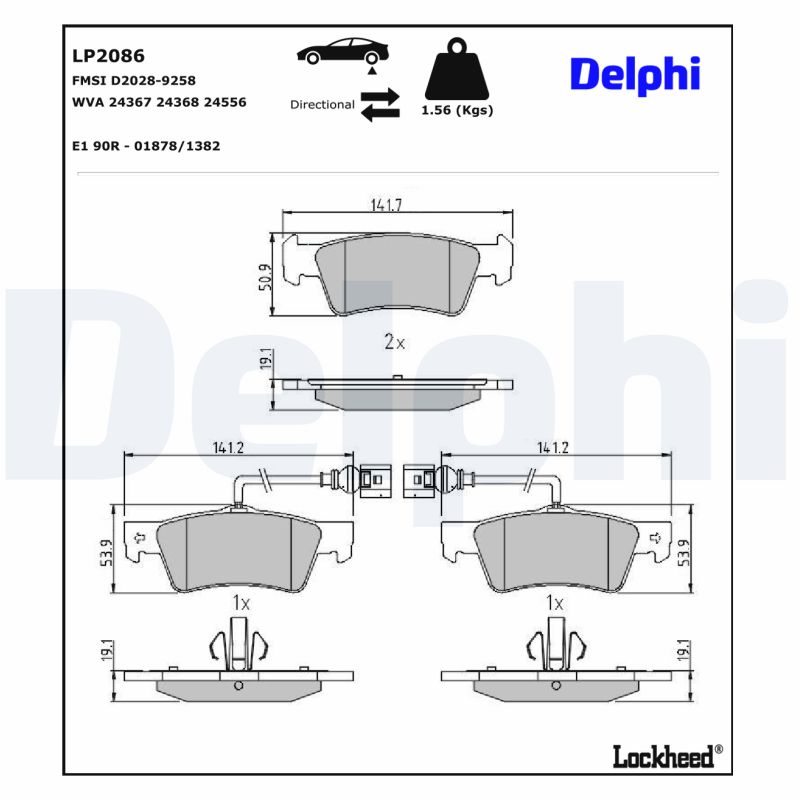 Delphi Diesel Remblokset LP2086