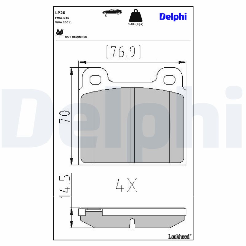 Delphi Diesel Remblokset LP20