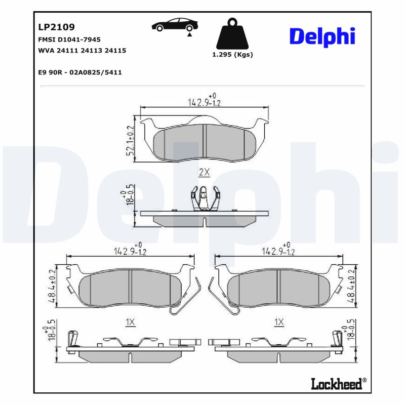 Delphi Diesel Remblokset LP2109