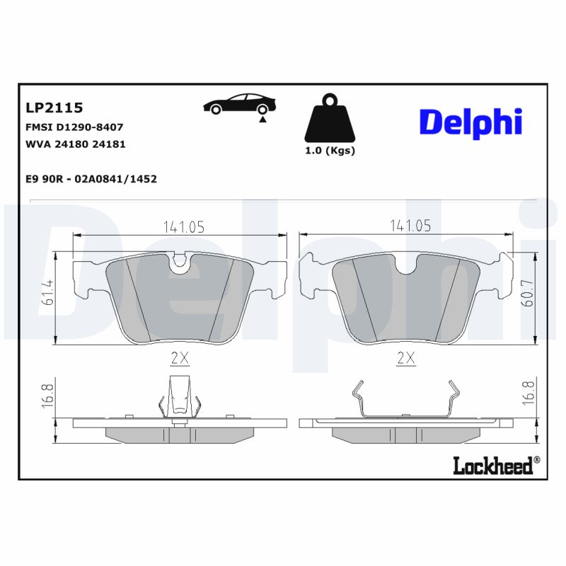 Delphi Diesel Remblokset LP2115