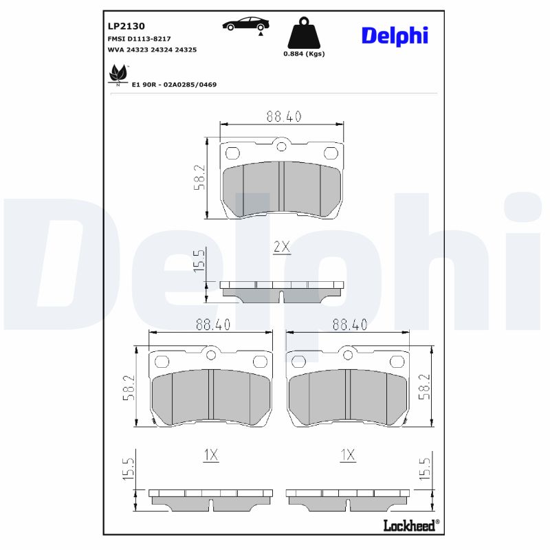 Delphi Diesel Remblokset LP2130