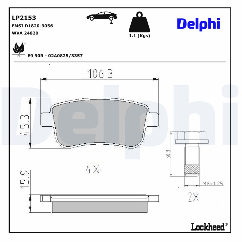 Delphi Diesel Remblokset LP2153