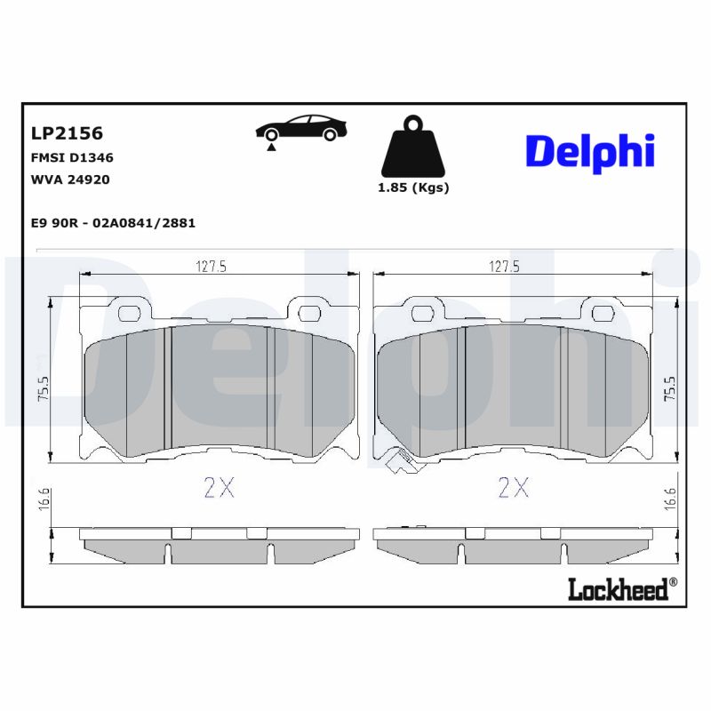 Delphi Diesel Remblokset LP2156