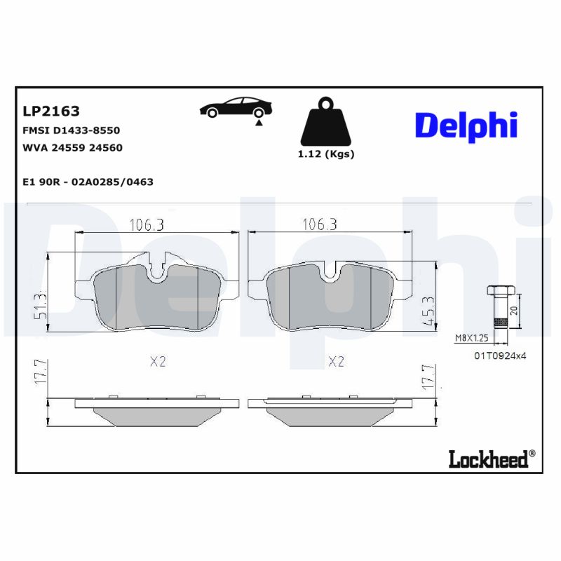 Delphi Diesel Remblokset LP2163