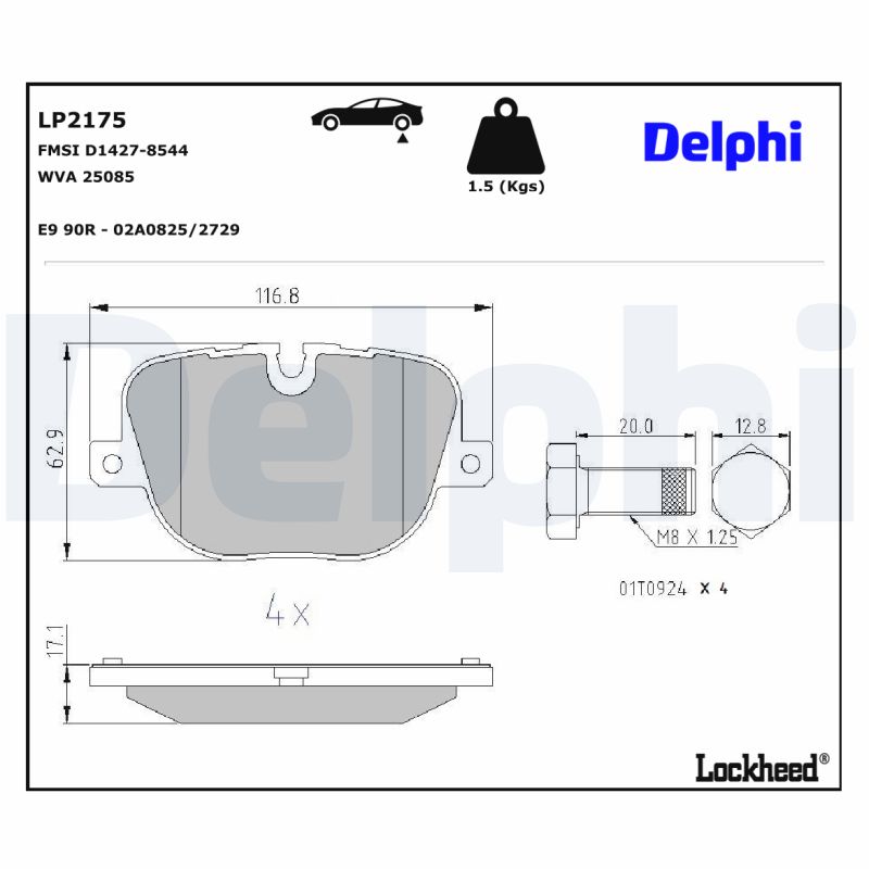 Delphi Diesel Remblokset LP2175