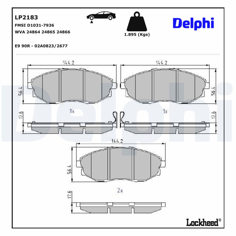 Delphi Diesel Remblokset LP2183