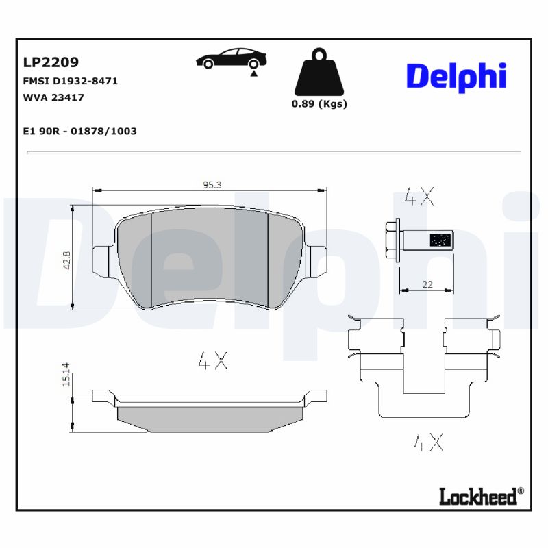 Delphi Diesel Remblokset LP2209