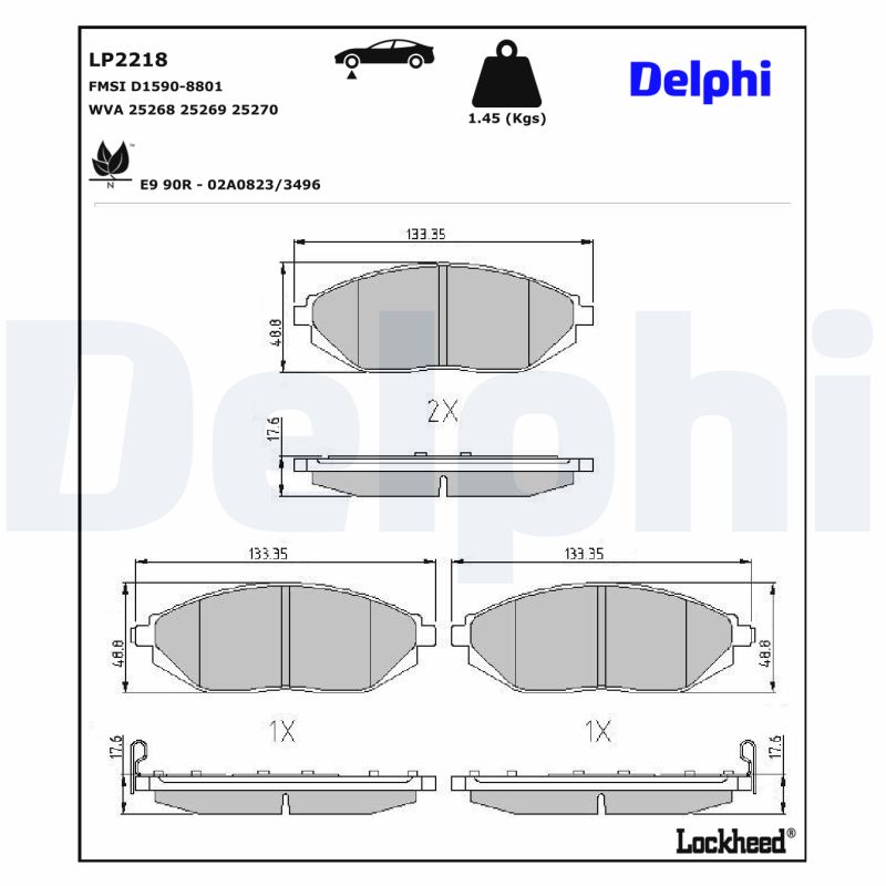 Delphi Diesel Remblokset LP2218