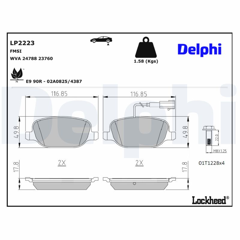 Delphi Diesel Remblokset LP2223