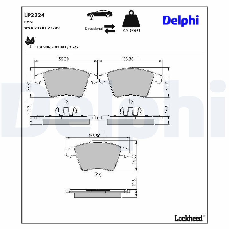 Delphi Diesel Remblokset LP2224