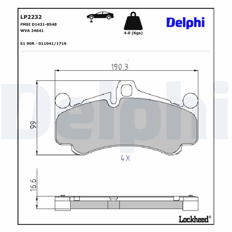 Delphi Diesel Remblokset LP2232