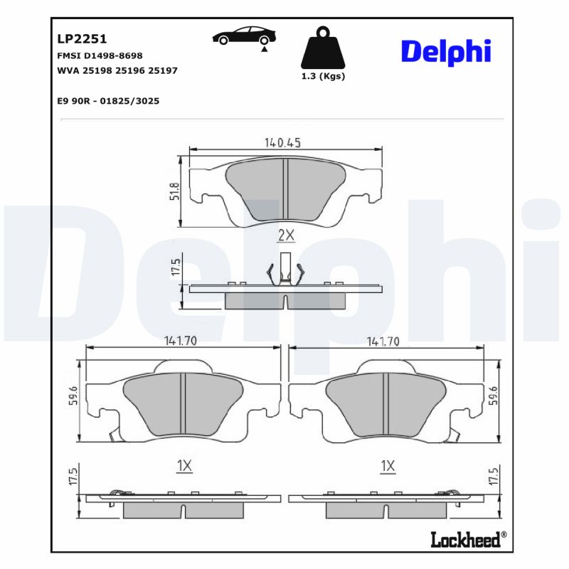 Delphi Diesel Remblokset LP2251