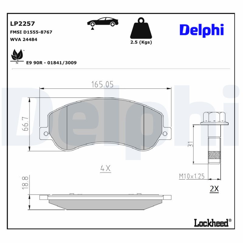 Delphi Diesel Remblokset LP2257