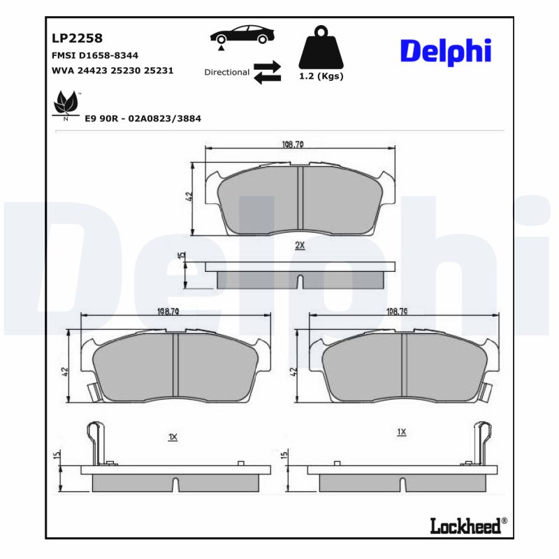 Delphi Diesel Remblokset LP2258