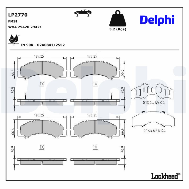 Delphi Diesel Remblokset LP2770