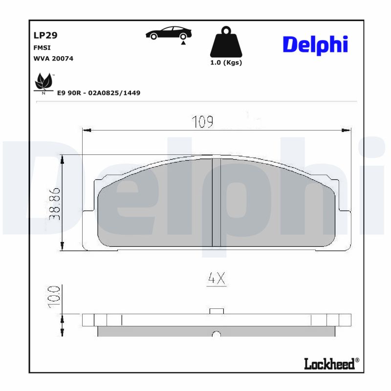 Delphi Diesel Remblokset LP29