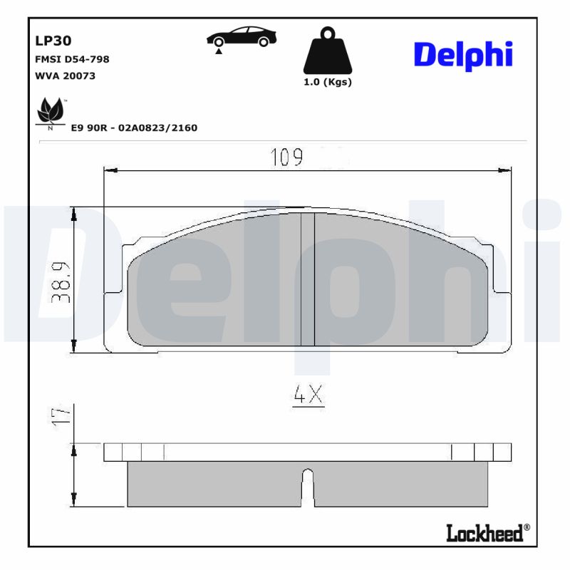 Delphi Diesel Remblokset LP30