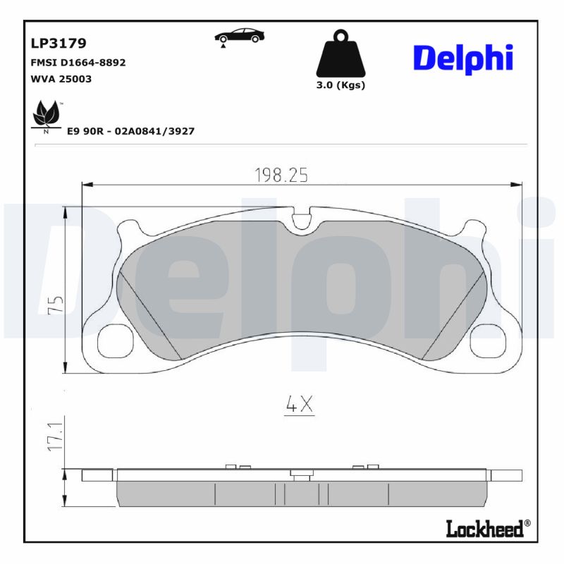 Delphi Diesel Remblokset LP3179