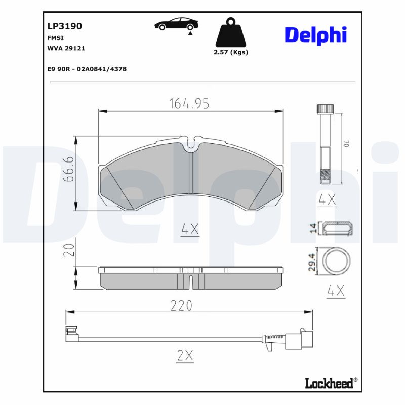 Delphi Diesel Remblokset LP3190