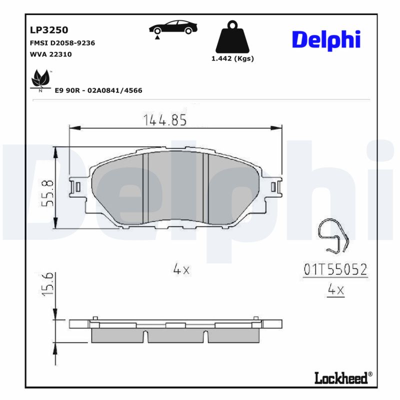 Delphi Diesel Remblokset LP3250