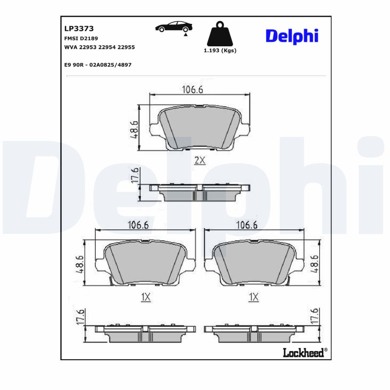 Delphi Diesel Remblokset LP3373