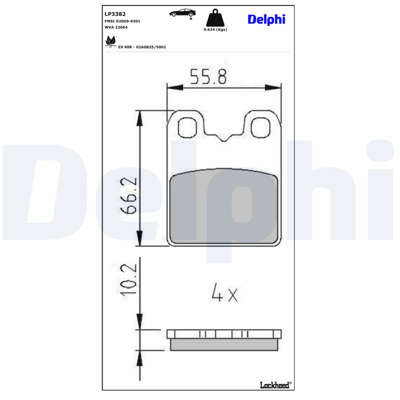 Delphi Diesel Remblokset LP3382