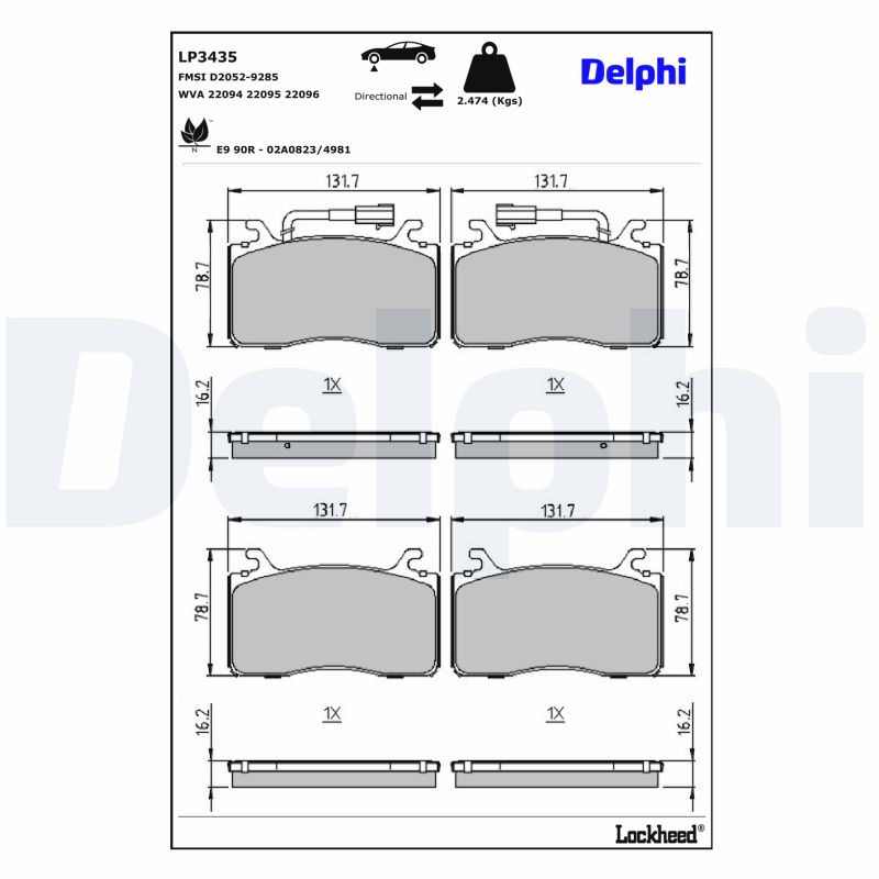 Delphi Diesel Remblokset LP3435