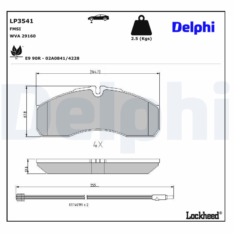 Delphi Diesel Remblokset LP3541