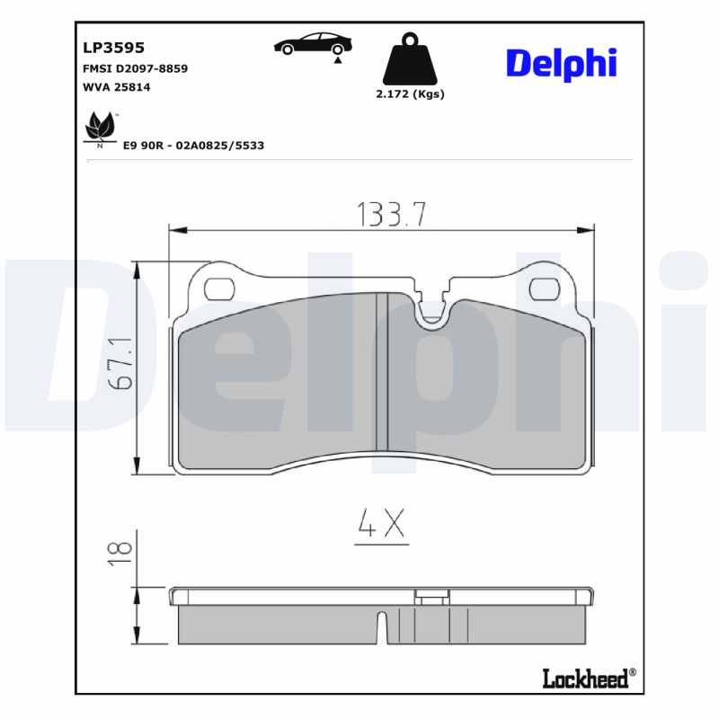 Delphi Diesel Remblokset LP3595