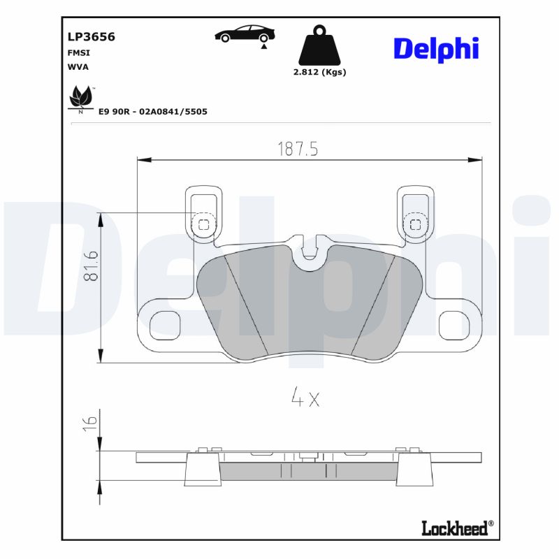 Delphi Diesel Remblokset LP3656