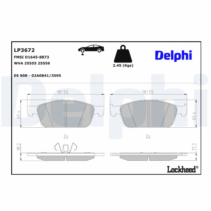 Delphi Diesel Remblokset LP3672