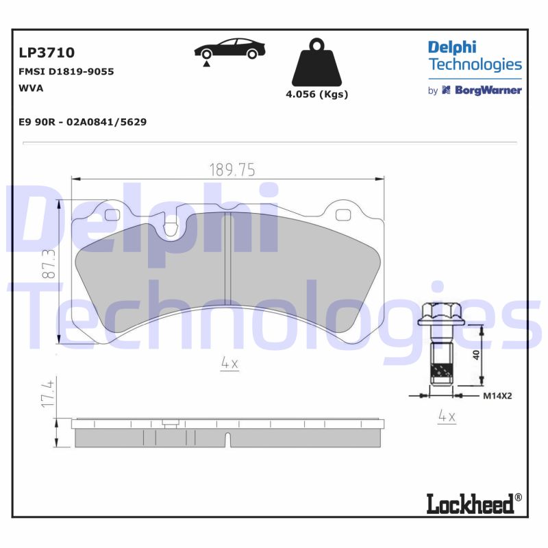 Delphi Diesel Remblokset LP3710