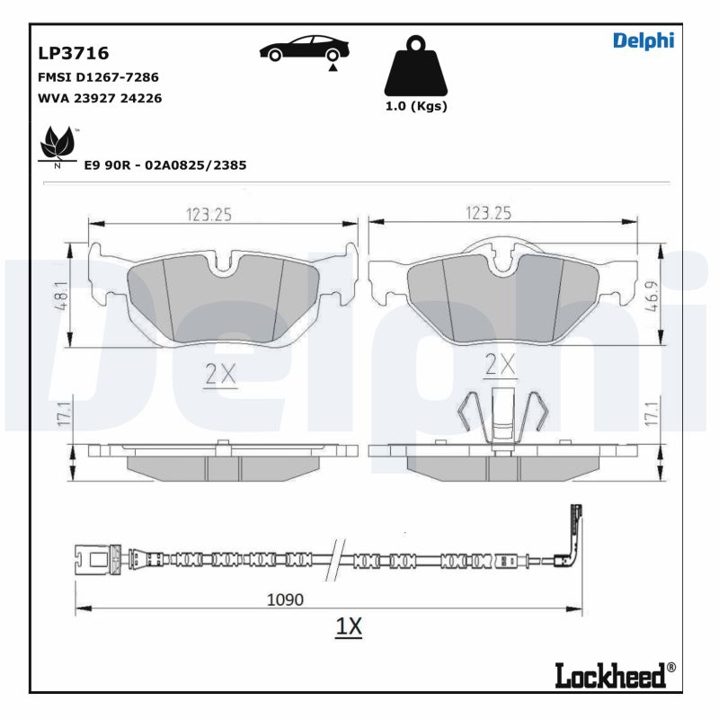 Delphi Diesel Remblokset LP3716