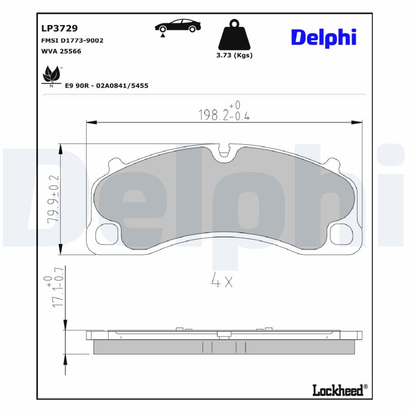 Delphi Diesel Remblokset LP3729