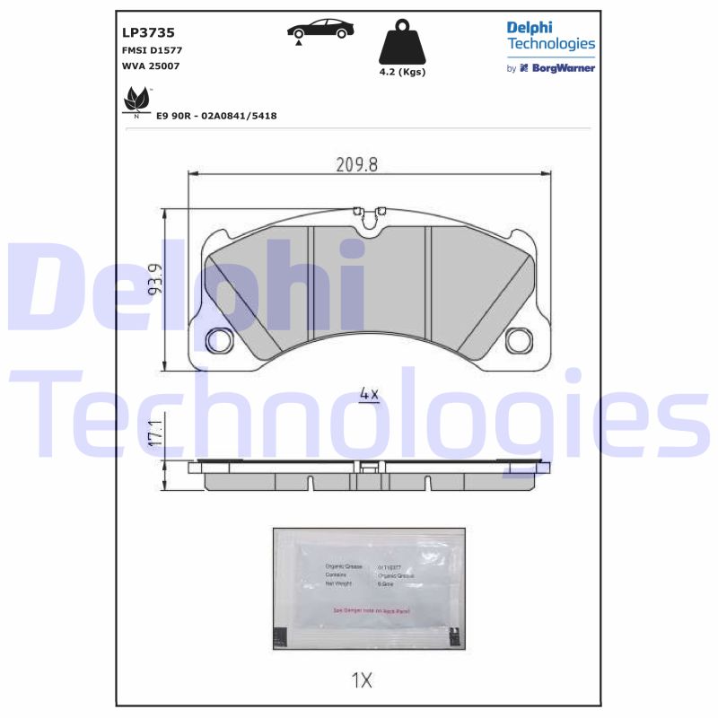 Delphi Diesel Remblokset LP3735