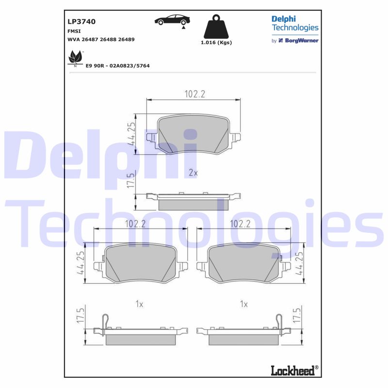 Delphi Diesel Remblokset LP3740