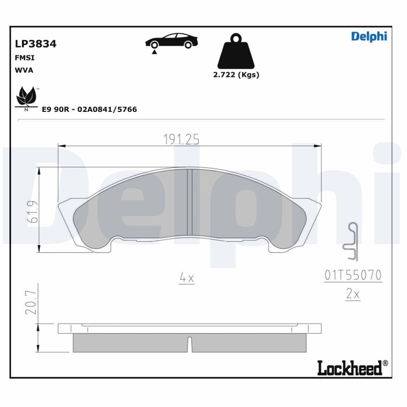 Delphi Diesel Remblokset LP3834