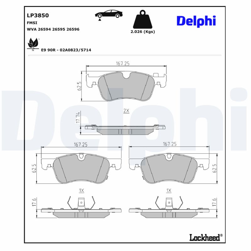 Delphi Diesel Remblokset LP3850