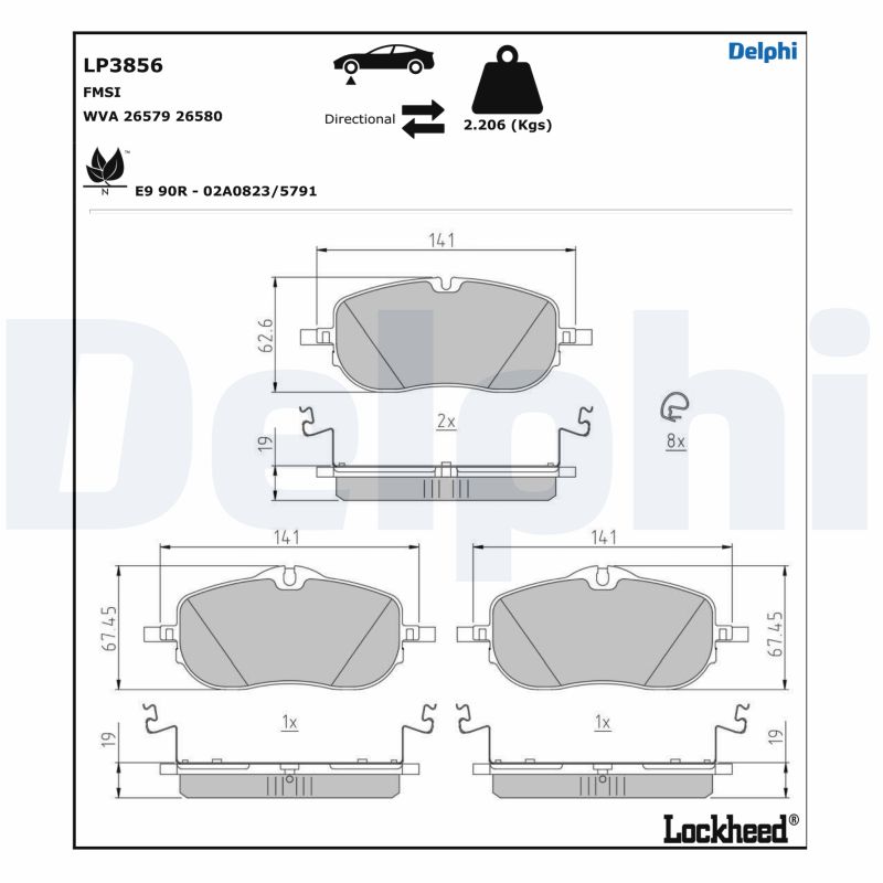 Delphi Diesel Remblokset LP3856