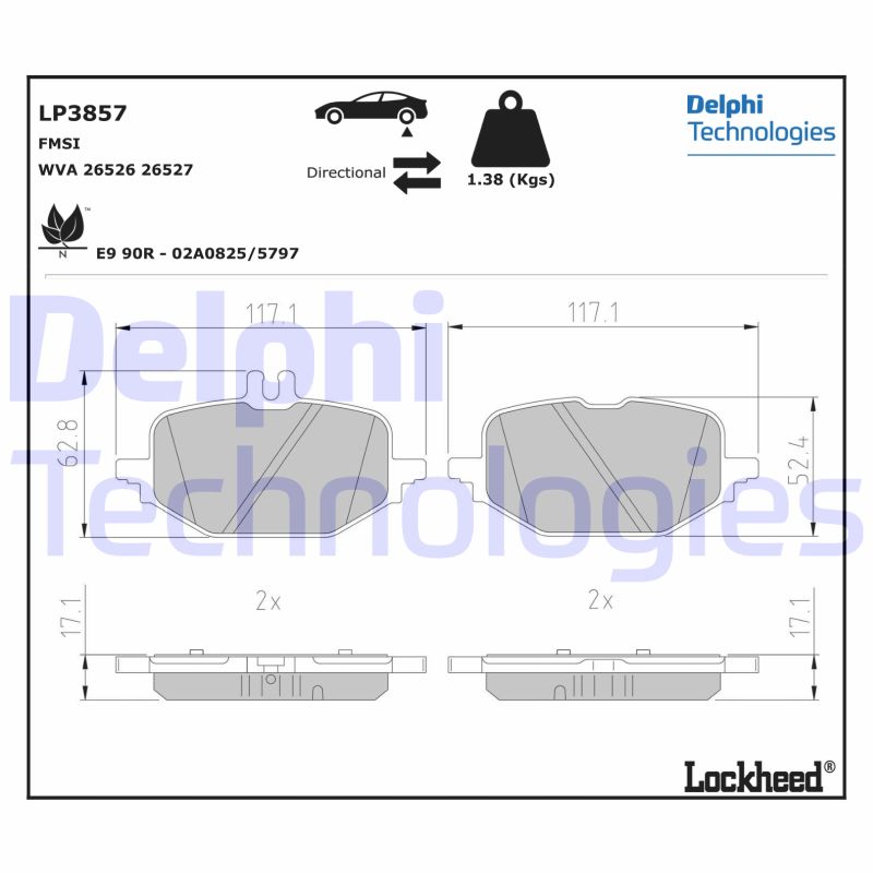 Delphi Diesel Remblokset LP3857